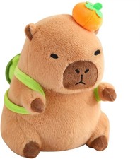 Cute Capybara Plush Pillow with Turtle Backpack Stuffed Animal