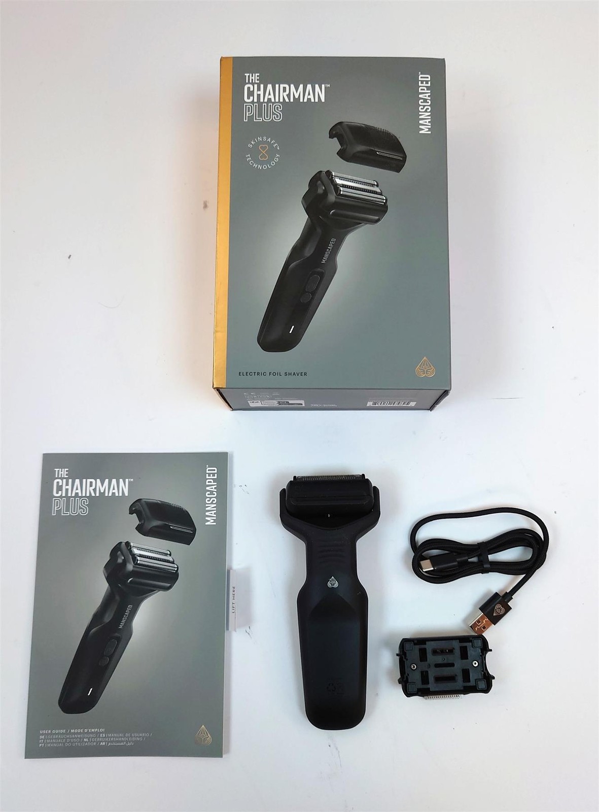 Manscaped The Chairman Plus Electric Foil Shaver Black Waterproof Shaving