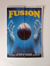Fusion 3rd Birthday April 95 Rave dome Hounslow- Slipmatt- Foldout Rave Flyer A5