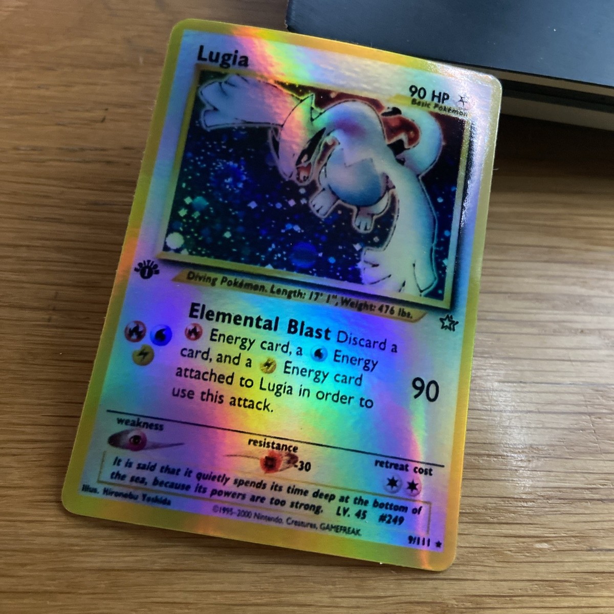 Holographic STICKER of Pokemon Lugia Neo Genesis Unlimited Holo Rare #9 *STICKER Holographic STICKER of Pokemon Lugia Neo Genesis Unlimited Holo Rare #9 *STICKER