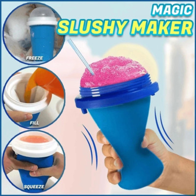 Cup Maker Frozen Quick Smoothies Cooling Magic Squeeze Slushy Cream Ice Slushie