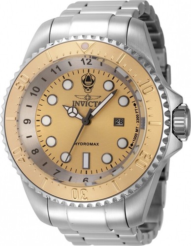 NEW Invicta Hydromax Men's 52mm Gold Dial Stainless Steel Bracelet Watch 44746 - Picture 9 of 9