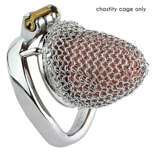 Hollow Chastity Cage Strap Sissi Discreet Femboy Lock Device Metal Rings Male - Picture 41 of 44