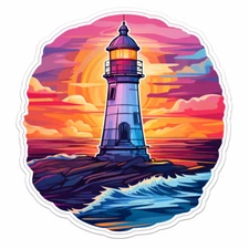 XXXL 60x60 cm car decal sticker lighthouse sticker