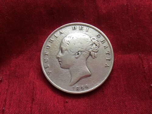 Queen Victoria 1846 .925 Silver Half Crown, Over 170 Years Old Lovely Grade Coin - Picture 1 of 12
