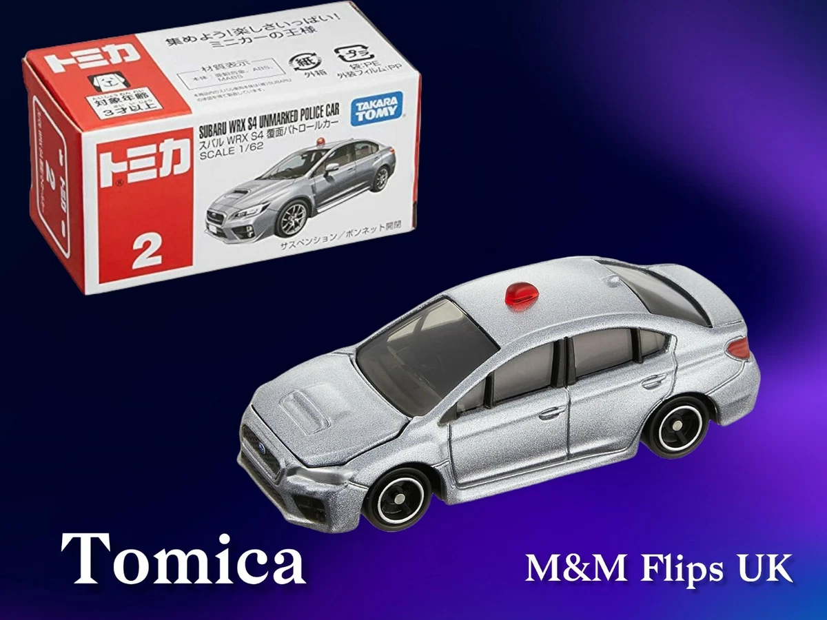 Takara Tomy Tomica No. 2 Subaru WRX S4 Unmarked Police Car