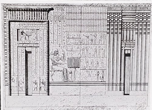False Doors, Mastaba di Ptahotep, Sakkara, Egitto, Lanterna Magica Scivolo in Vetro