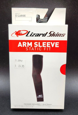 Lizard Skins Static Fit Full Arm Sleeve Adult Extra Large XL White ARMS2011 NEW