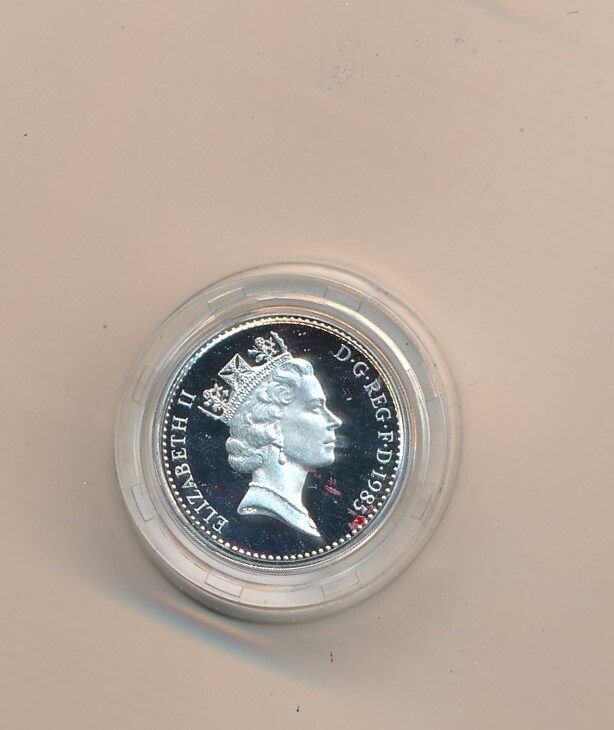 Sterling Silver Proof Coin, Pound Coin, United Kingdom, 1983, one