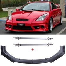 Front Bumper Lip Splitter Spoiler Body Kit Strut Rods For Toyota Celica 01-05