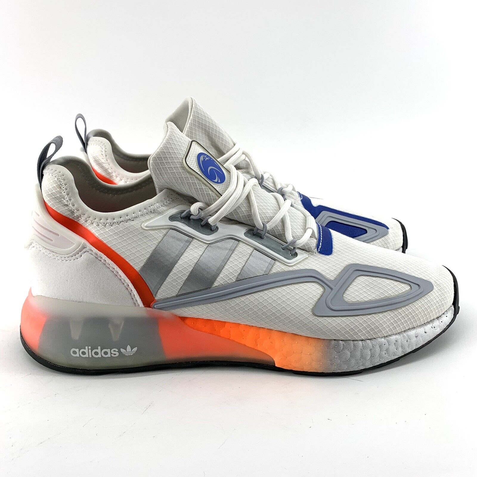 Adidas Men's ZX 2K Boost NASA FY5725 White Silver Orange Blue 