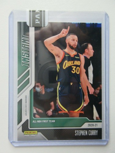 2020-21 Panini Instant NBA Basketball Stephen Curry Green Parallel Prizm SP 2/5 - Picture 1 of 4