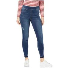 Spanx Distressed Ankle Skinny Jeans Women  s Size Medium Pull-On Stretch Denim