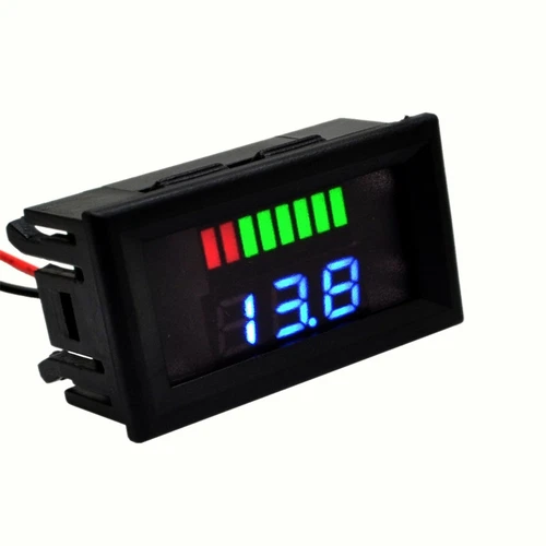 2x 12V-60V Marine Motorcycle Digital Voltmeters Voltage Meter Battery Gauge US - Bild 8 von 23