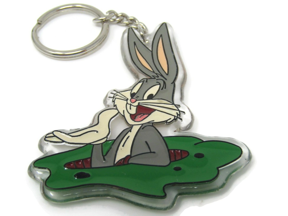 アメコミ 1995 Bugs Bunny figure Vintage 1995 Bugs Bunny Looney Tunes Keychain PVC Figure Keyring