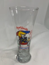 *BUD LIGHT* Spuds MacKenzie Party Beach Dog Pilsner Glass Budweiser Beer 1987