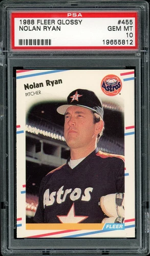 1988 Fleer Glossy Baseball #455 Nolan Ryan PSA 10