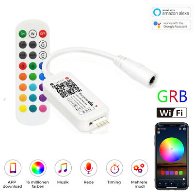 Mini WIFI LED RGB Controller DC12V 24V Stripe Streifen Band Leiste Steuerung