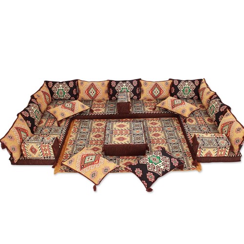 Arabic Living Room Sofa Set, U Shaped Floor Seating, Arabic Majlis Sofa, Jalsa - Picture 26 of 31