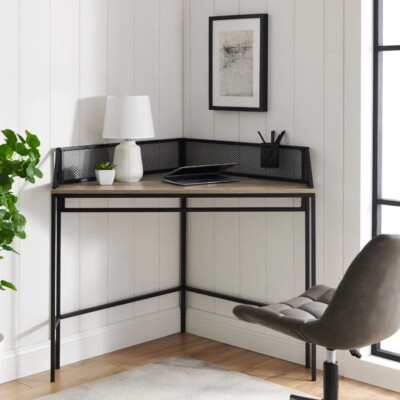 Corner Office Desk/ Writing Desk/ Corner Desk *DarkWalnut* 