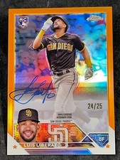 2023 Topps Chrome ORANGE REFRACTOR ROOKIE AUTO Luis Liberato 24/25