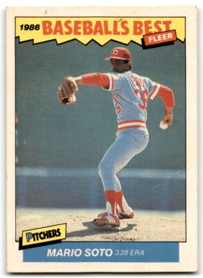 1986 FLEER BASEBALL'S BEST SLUGGERS VS. PITCHERS MARIO SOTO CINCINNATI REDS #36