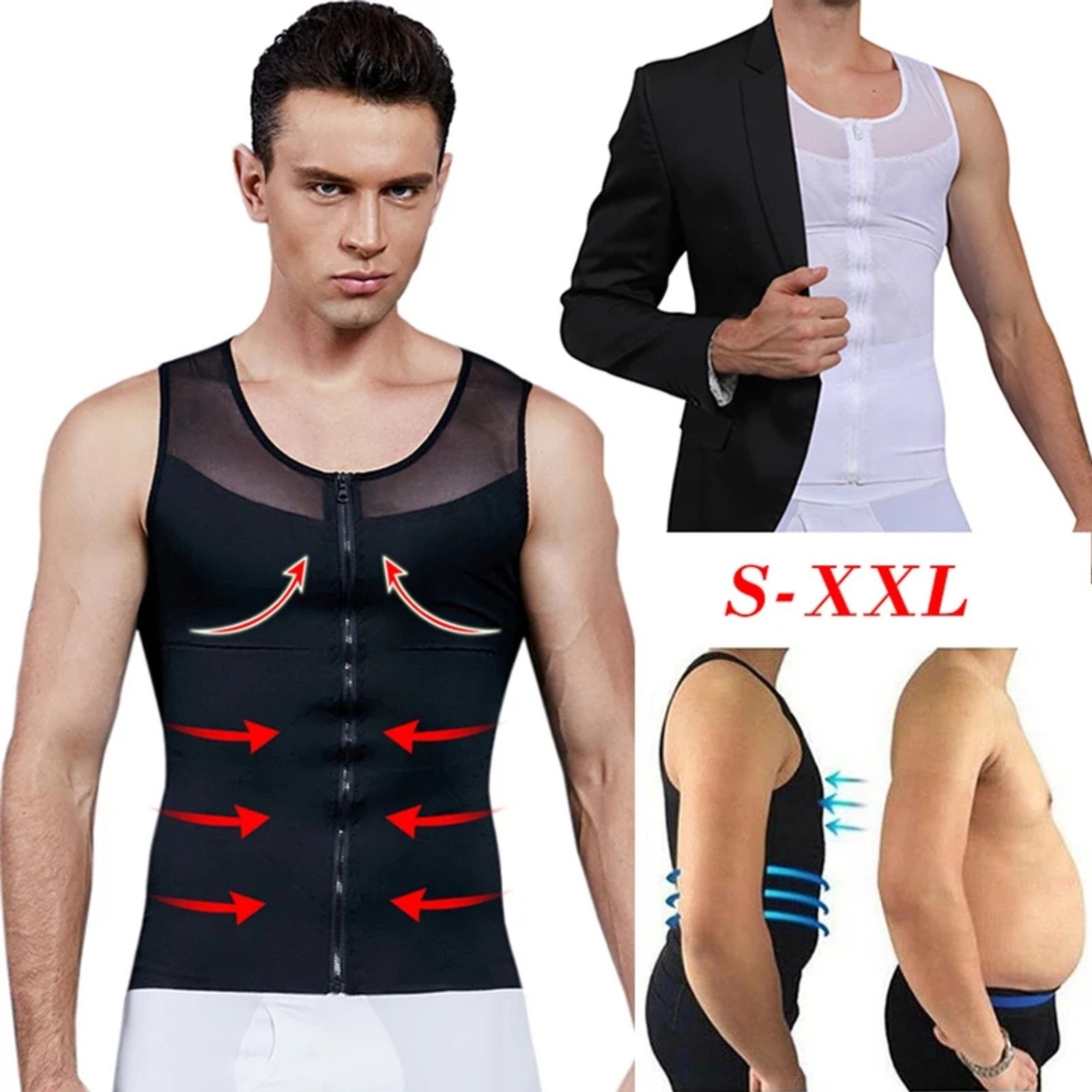 Men's Gynecomastia Compression Shirt Slimming Body Shaper Tank Top