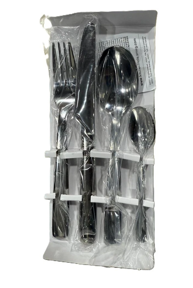 SMEG Set di Posate in Acciaio Inox 4 Pezzi Stile Europeo Stoviglie - 1 Set - Immagine 4 di 4