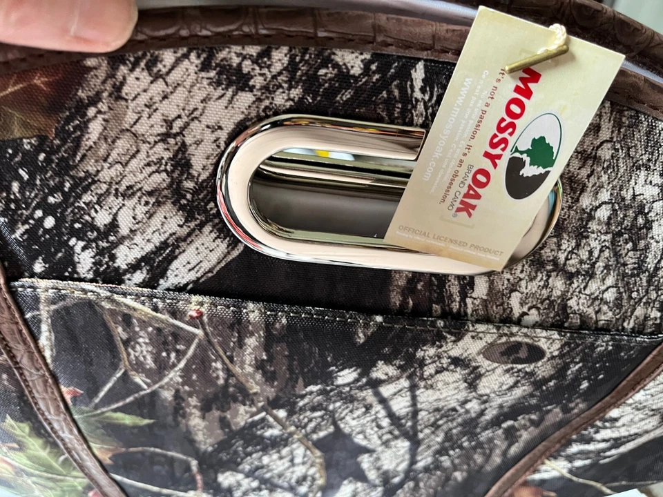 Mossy Oak Camo 冷藏手提包带棕色装饰开瓶器全新带标签 — 第 3/4 张图片