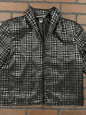 Vintage Painted Pony Jacket Blazer Black & Silver Womens