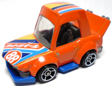 2019 HOT WHEELS MANGA TUNER #88 ORANGE 2 1/8" DIECAST CAR W/ BLUE YELLOW WHITE