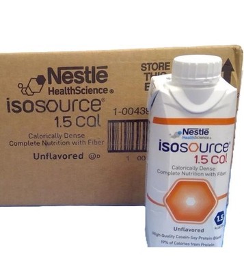 Nestle Isosource 1.5 Cal Tube Feeding Formula Unflavored 250 mL Carton 24 Ct