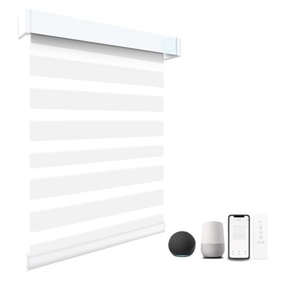 Motorized Blinds with Remote, 95% Blackout Smart Electric Zebra Shades, Built...