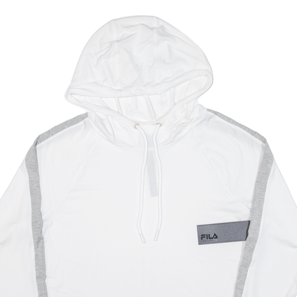 Felpa con cappuccio FILA leggera sportiva donna bianca UK 14