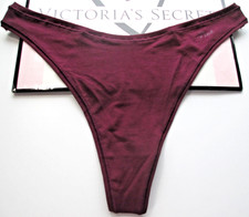 VICTORIA'S SECRET PINK Cotton High Leg Thong Panty VS Wild Rose Maroon S M L XL