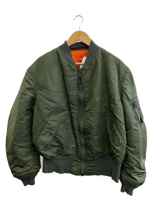 Alpha Industries Flight Jacket/Xl/Nylon/Khaki/0615-00-573-8335/Made In Usa/Ideal