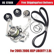 Fits 05-06 Jeep Liberty 2.8L Diesel Turbo Timing Belt Kit & Water Pump 5142579AA