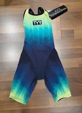 TYR Womens Venzo Open Back- Lime/Navy Womens Size 22