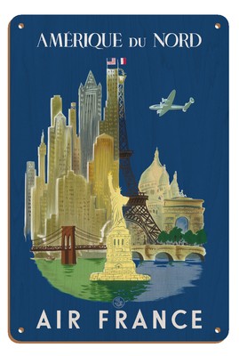 Amérique du Nord (North America) - Vintage Poster by Luc-Marie Bayle c.1948