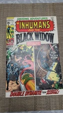 BRONZE AGE Comic Amazing  Adventures INHUMANS & BLACK WIDOW Vg-f 5.0