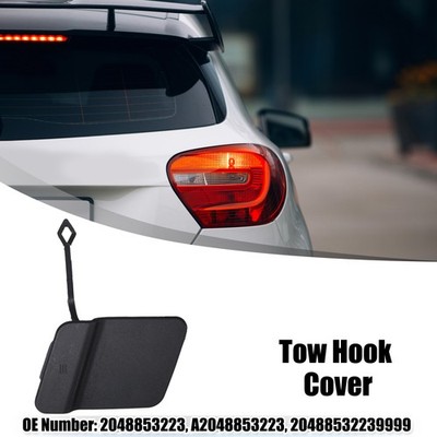 Rear Bumper Tow Hook Eye Hole Cover for Mercedes Benz X204 GLK350 Matte Black