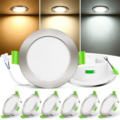 12V-24V LED Einbaustrahler 68mm 3CCT Van Wohnmobil Spot 5W Edelstahl gebürstet