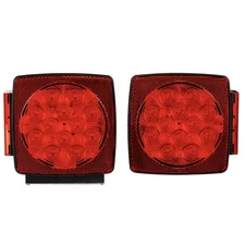 CZC AUTO 12V LED Submersible Left and Right Trailer Lights Stop Tail Turn Si...