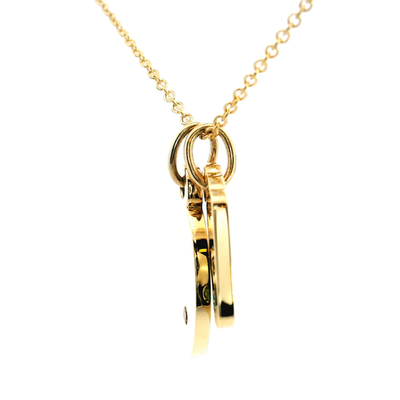 Genuine Tiffany & Co 18K Yellow Gold Mini Tag Birthstone Charm