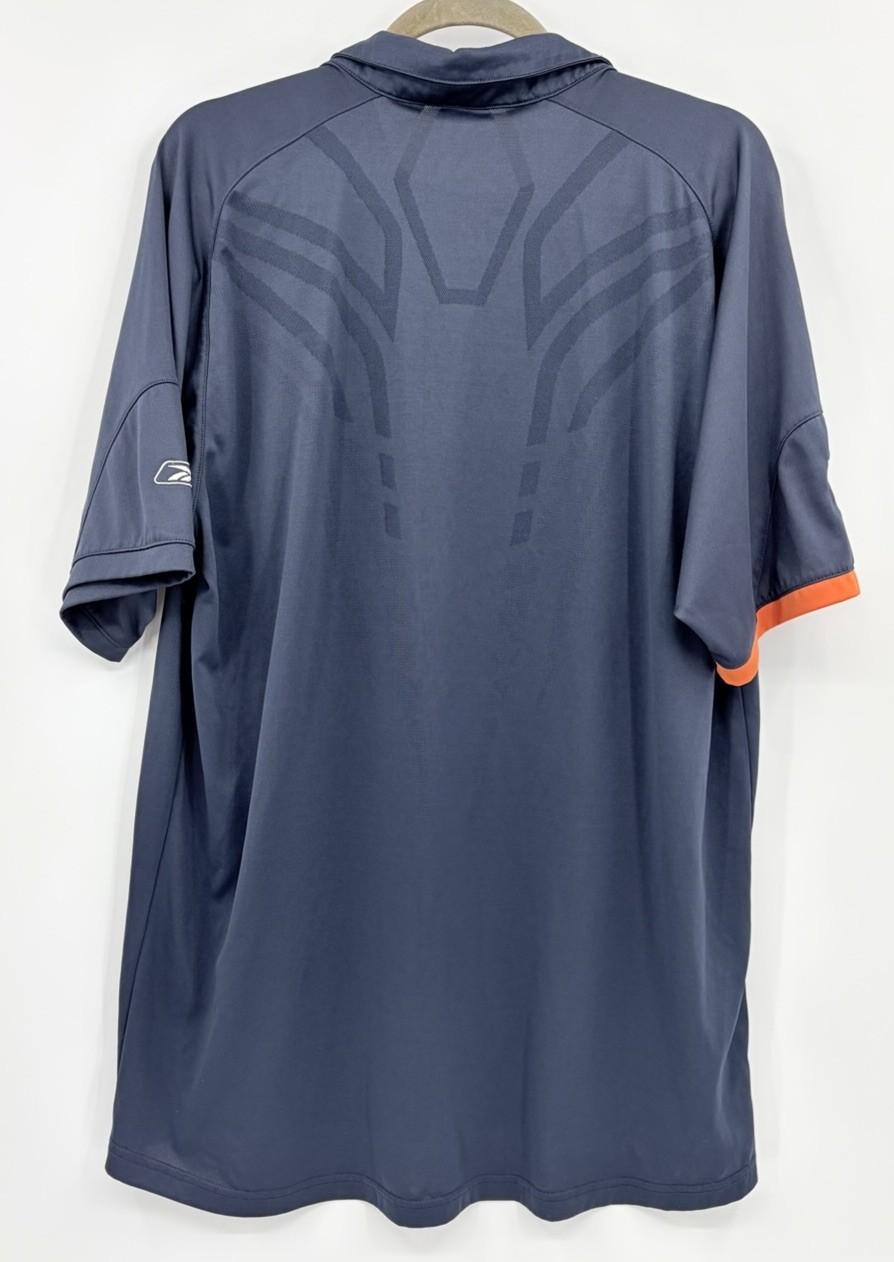 Chicago Bears NFL Reebok Men’s Large 1/4 Zip Polo Shirt Navy Blue Short Sleeve thumbnail 5