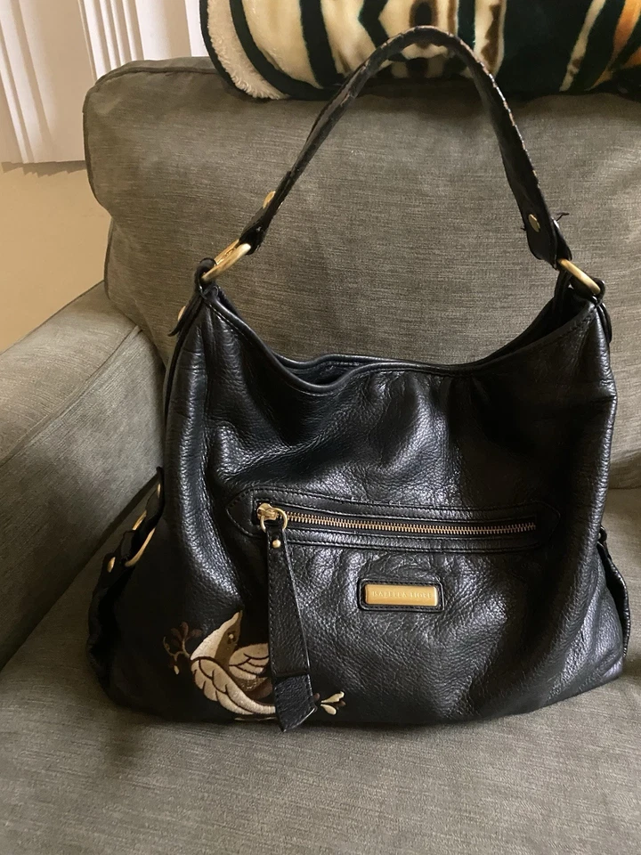 Сумка черная Isabella Fiore с вышивкой - Изображение 3 из 4