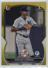 2023 Bowman 1st Edition Yellow Foil 29/75 Marcos Cabrera #BPPF-46 6j0