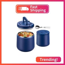 20oz Insulated Vacuum Food Jar with Buckle Lid,Soup Thermo for Hot Food Kids,Wid