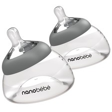 Nanobebe Breastmilk Bottle, Breastfeeding Newborn Breast Like, Anti Colic, Pe...