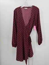 Pre-Owned Loft Purple Size 4 Midi Long Sleeve Dress